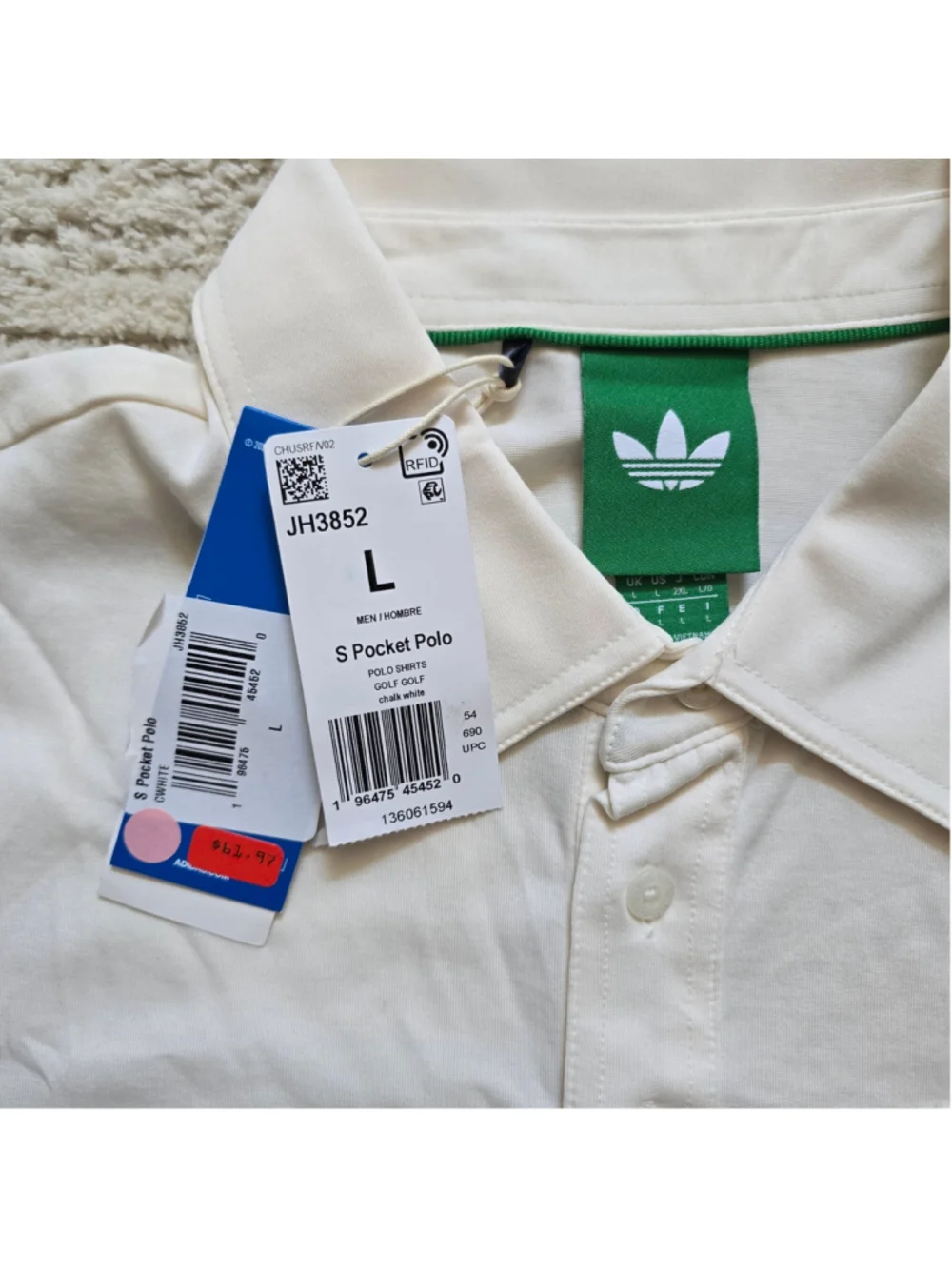 Men's Adidas Originals Archive Pocket Polo Shirt - Large
